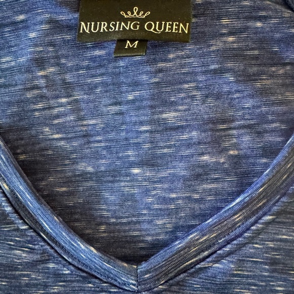 Nursing Queen Blue V Neck Maternity - Picture 4 of 4